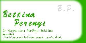 bettina perenyi business card